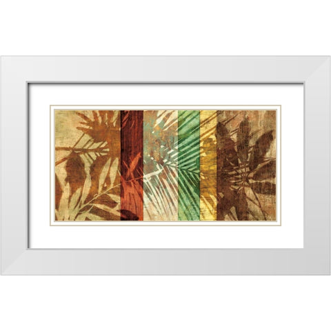 Palm Shadows I White Modern Wood Framed Art Print with Double Matting by Seba, John