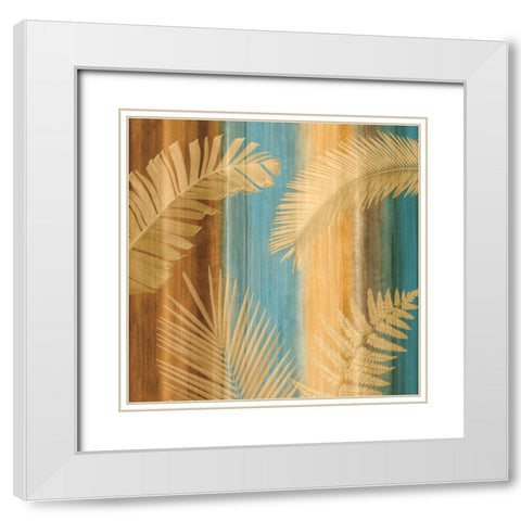 Caribbean I White Modern Wood Framed Art Print with Double Matting by Seba, John