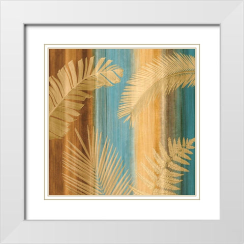 Caribbean I White Modern Wood Framed Art Print with Double Matting by Seba, John