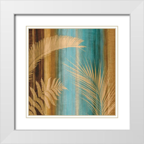 Caribbean II White Modern Wood Framed Art Print with Double Matting by Seba, John