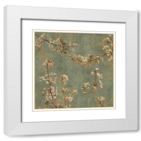 Morning Blossom I White Modern Wood Framed Art Print with Double Matting by Seba, John