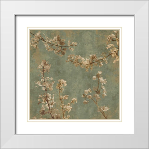 Morning Blossom I White Modern Wood Framed Art Print with Double Matting by Seba, John