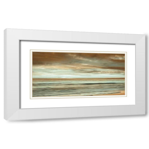 The Surf White Modern Wood Framed Art Print with Double Matting by Seba, John