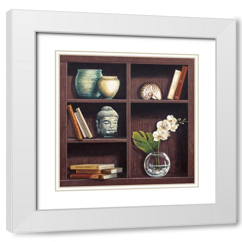 Ricordi d oriente I White Modern Wood Framed Art Print with Double Matting by Rossetti, Isabella
