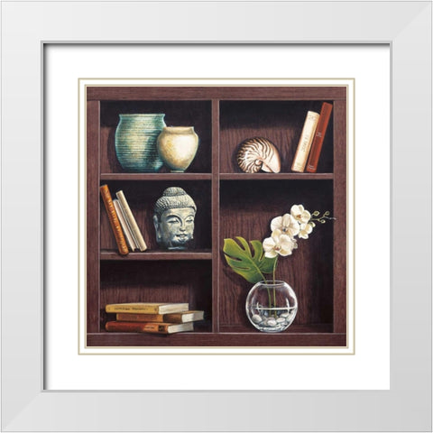 Ricordi d oriente I White Modern Wood Framed Art Print with Double Matting by Rossetti, Isabella