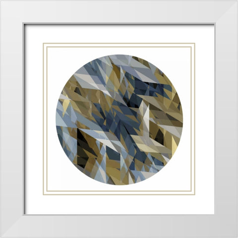 Facets in the Round II White Modern Wood Framed Art Print with Double Matting by Tatum, Jan