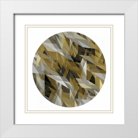 Facets in the Round III White Modern Wood Framed Art Print with Double Matting by Tatum, Jan