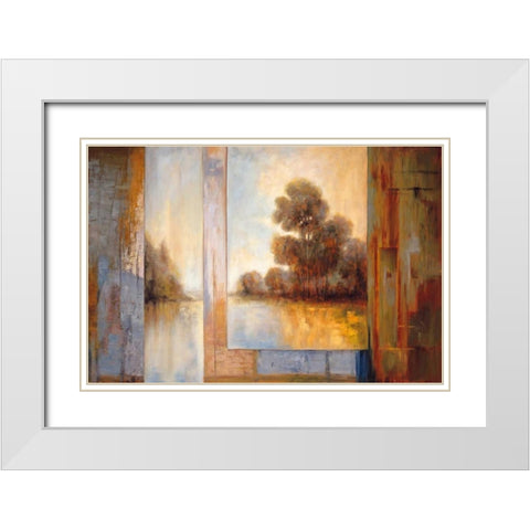 Secluded Pond I White Modern Wood Framed Art Print with Double Matting by Bryant, James