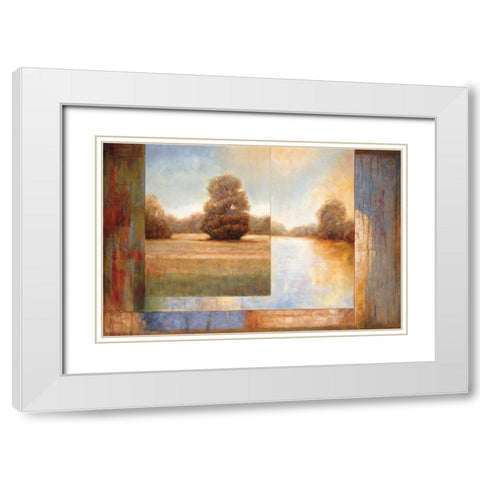 Secluded Pond II White Modern Wood Framed Art Print with Double Matting by Bryant, James