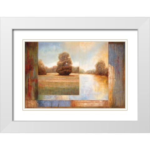 Secluded Pond II White Modern Wood Framed Art Print with Double Matting by Bryant, James