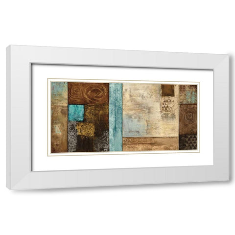 Aventura White Modern Wood Framed Art Print with Double Matting by Baxter, Jered
