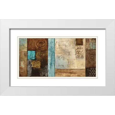 Aventura White Modern Wood Framed Art Print with Double Matting by Baxter, Jered