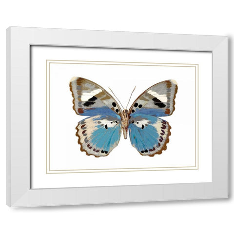 Butterfly in Pink I White Modern Wood Framed Art Print with Double Matting by Bosco, Julia