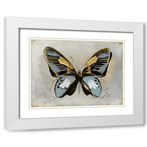 Butterfly Study II White Modern Wood Framed Art Print with Double Matting by Bosco, Julia