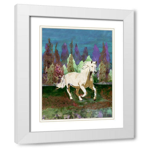 Angel White Modern Wood Framed Art Print with Double Matting by McGee, Jenny