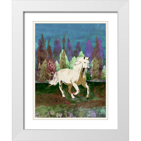 Angel White Modern Wood Framed Art Print with Double Matting by McGee, Jenny