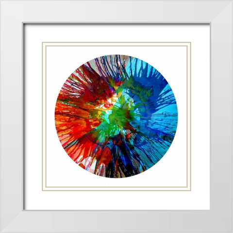 Circular Motion III White Modern Wood Framed Art Print with Double Matting by Evans, Josh