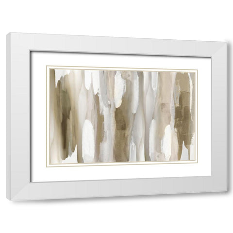 Echoes White Modern Wood Framed Art Print with Double Matting by Hanson, Jackie