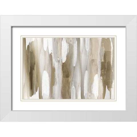 Echoes White Modern Wood Framed Art Print with Double Matting by Hanson, Jackie