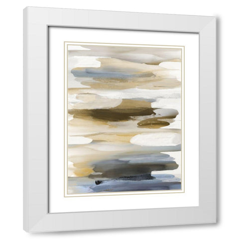 Gesture III White Modern Wood Framed Art Print with Double Matting by Hanson, Jackie