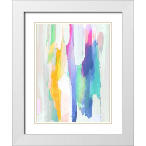 Vivacious II White Modern Wood Framed Art Print with Double Matting by Hanson, Jackie