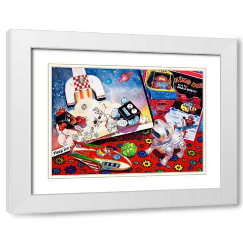 Blast off White Modern Wood Framed Art Print with Double Matting by Koenig, Judy