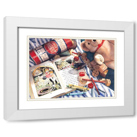 Childrens Hour White Modern Wood Framed Art Print with Double Matting by Koenig, Judy