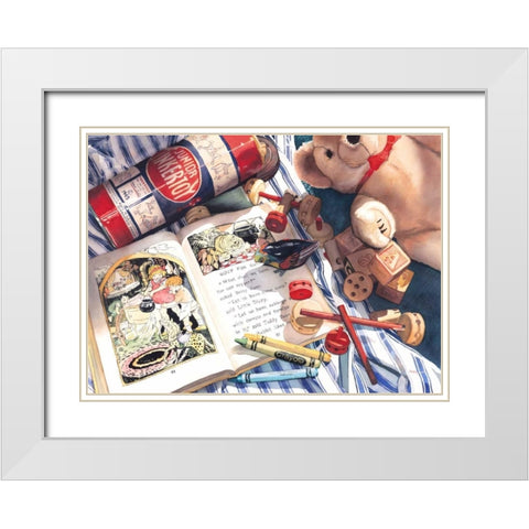 Childrens Hour White Modern Wood Framed Art Print with Double Matting by Koenig, Judy