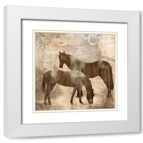 Equine I White Modern Wood Framed Art Print with Double Matting by Mann, Jason