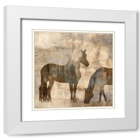 Equine II White Modern Wood Framed Art Print with Double Matting by Mann, Jason