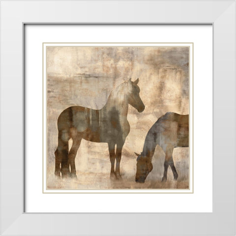 Equine II White Modern Wood Framed Art Print with Double Matting by Mann, Jason
