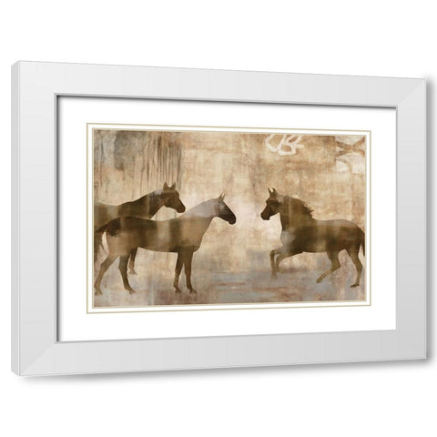 Horse Sense White Modern Wood Framed Art Print with Double Matting by Mann, Jason