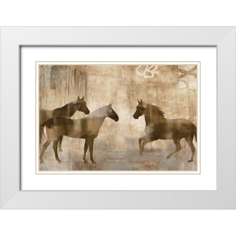Horse Sense White Modern Wood Framed Art Print with Double Matting by Mann, Jason
