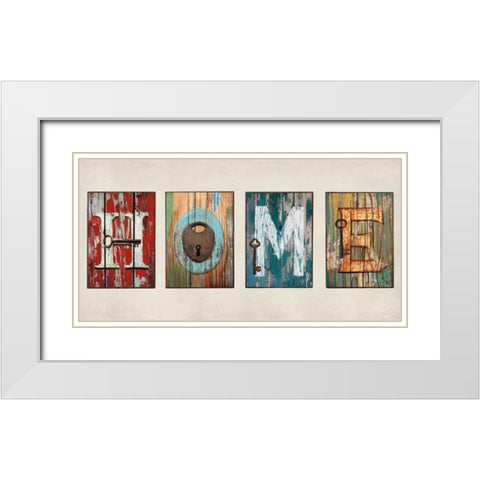 HOME White Modern Wood Framed Art Print with Double Matting by Macdowell, Janie