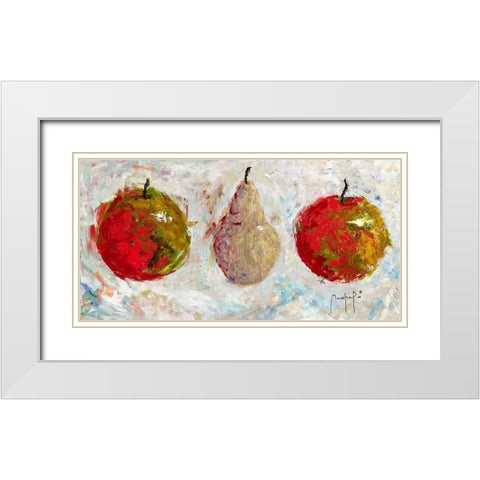 Three Sisters White Modern Wood Framed Art Print with Double Matting by Foster, Joseph Marshal