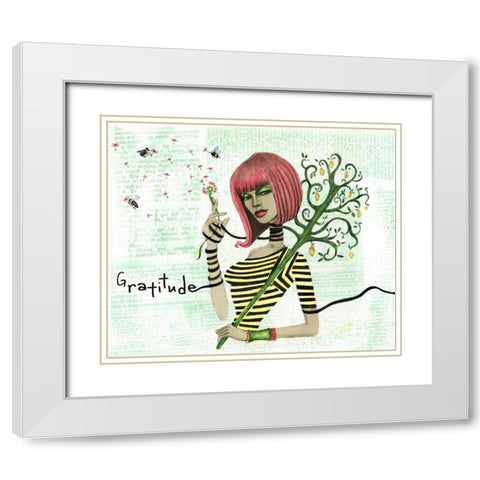 Lemon White Modern Wood Framed Art Print with Double Matting by Goddess, Jami
