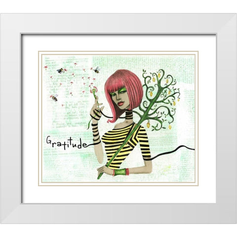 Lemon White Modern Wood Framed Art Print with Double Matting by Goddess, Jami