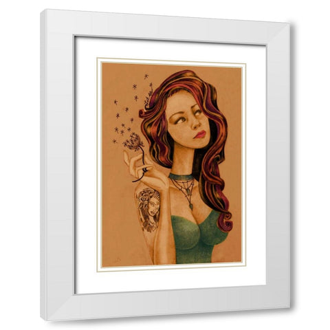 Let It Go White Modern Wood Framed Art Print with Double Matting by Goddess, Jami