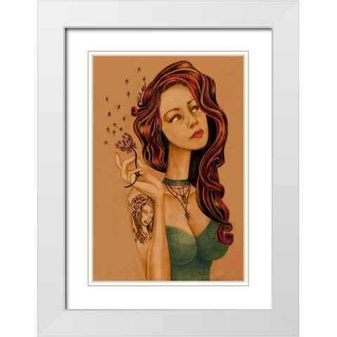 Let It Go White Modern Wood Framed Art Print with Double Matting by Goddess, Jami