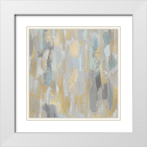 Reveal Aqua II White Modern Wood Framed Art Print with Double Matting by Martin, Jennifer