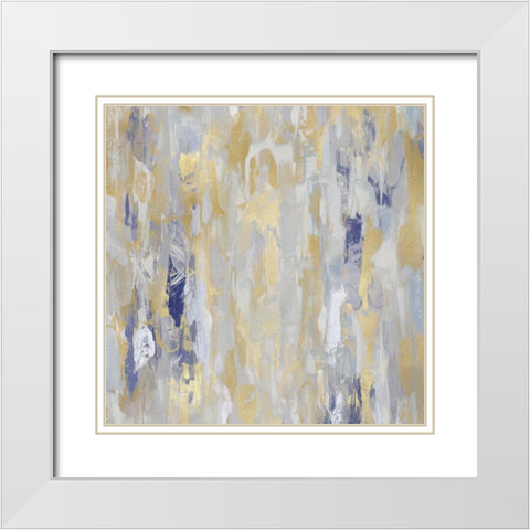 Reveal Blue I White Modern Wood Framed Art Print with Double Matting by Martin, Jennifer