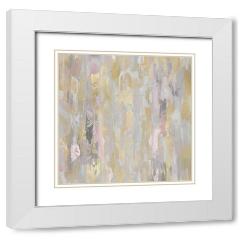 Reveal Pink Blush I White Modern Wood Framed Art Print with Double Matting by Martin, Jennifer