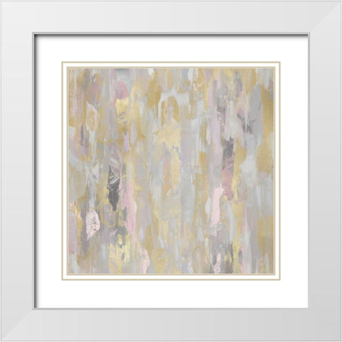 Reveal Pink Blush I White Modern Wood Framed Art Print with Double Matting by Martin, Jennifer