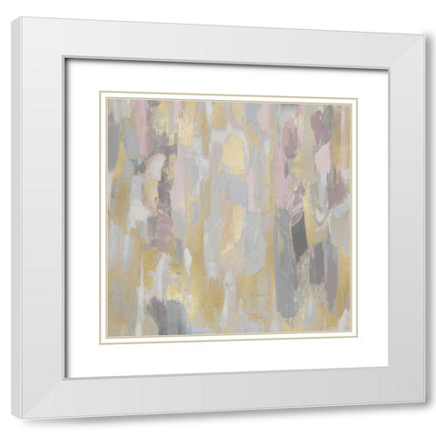 Reveal Pink Blush II White Modern Wood Framed Art Print with Double Matting by Martin, Jennifer