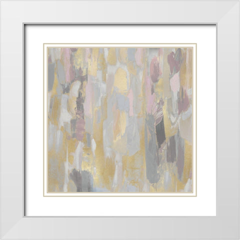Reveal Pink Blush II White Modern Wood Framed Art Print with Double Matting by Martin, Jennifer
