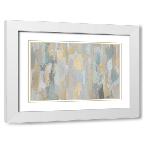 Revelation Aqua White Modern Wood Framed Art Print with Double Matting by Martin, Jennifer