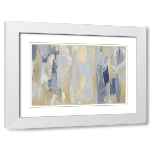 Revelation Blue White Modern Wood Framed Art Print with Double Matting by Martin, Jennifer