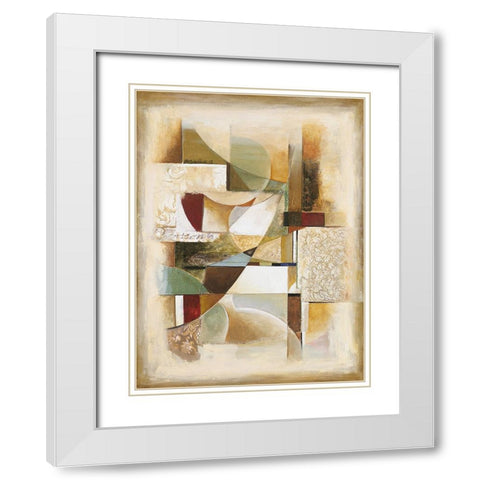 Abstract collage II White Modern Wood Framed Art Print with Double Matting by Parsons, Jonathan