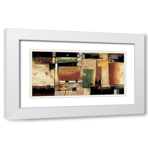 Strata White Modern Wood Framed Art Print with Double Matting by Parsons, Jonathan