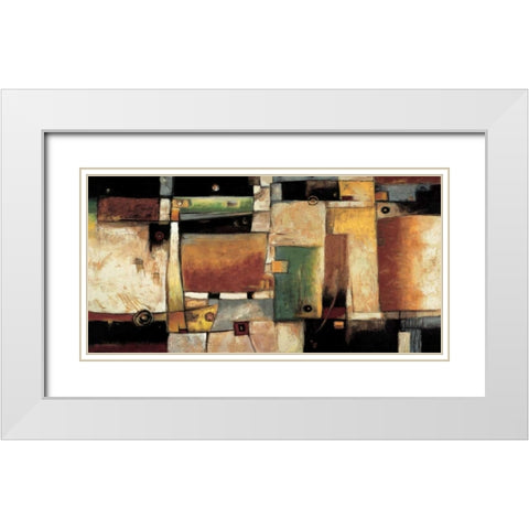 Strata White Modern Wood Framed Art Print with Double Matting by Parsons, Jonathan